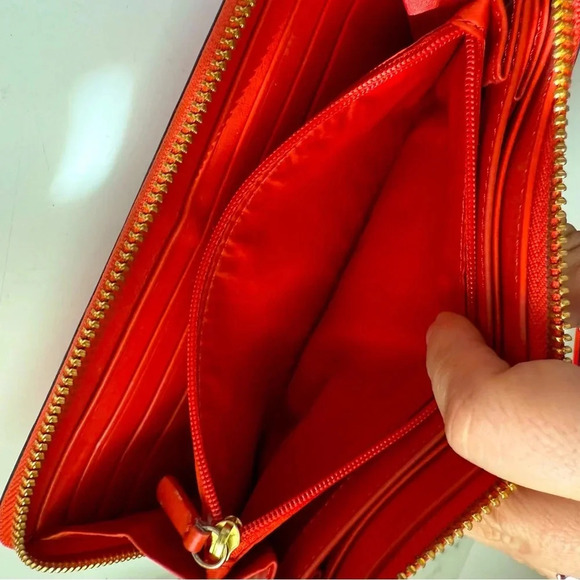 Coach Patent Leather Zip Around Wallet - Picture 11 of 11